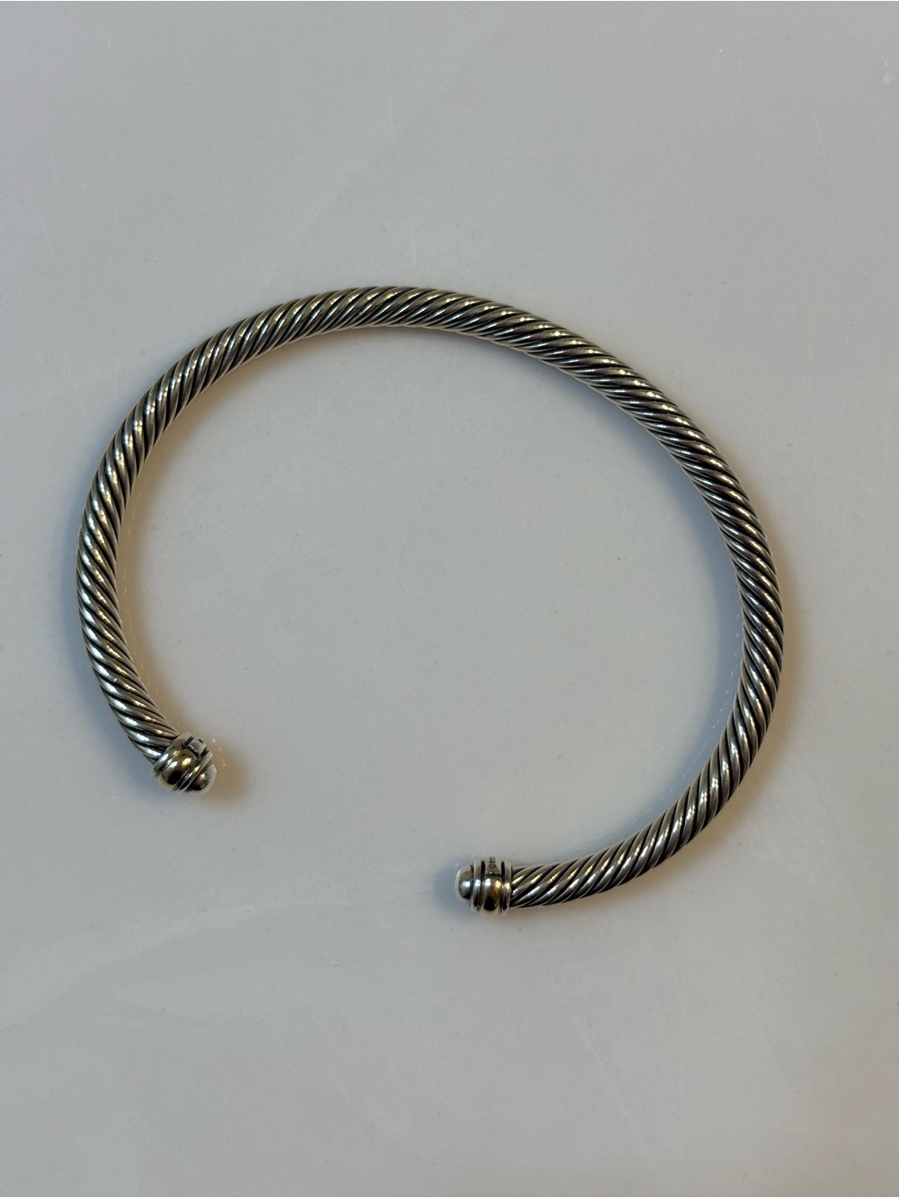 David Yurman 4mm Classic Cable Bracelet Cuff sterling silver and 18k gold